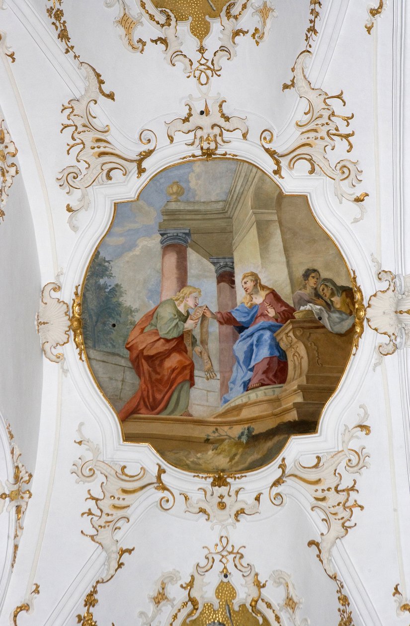Andechs Kloster, Fresco, Andechs, Bayern, Tyskland af Unknown