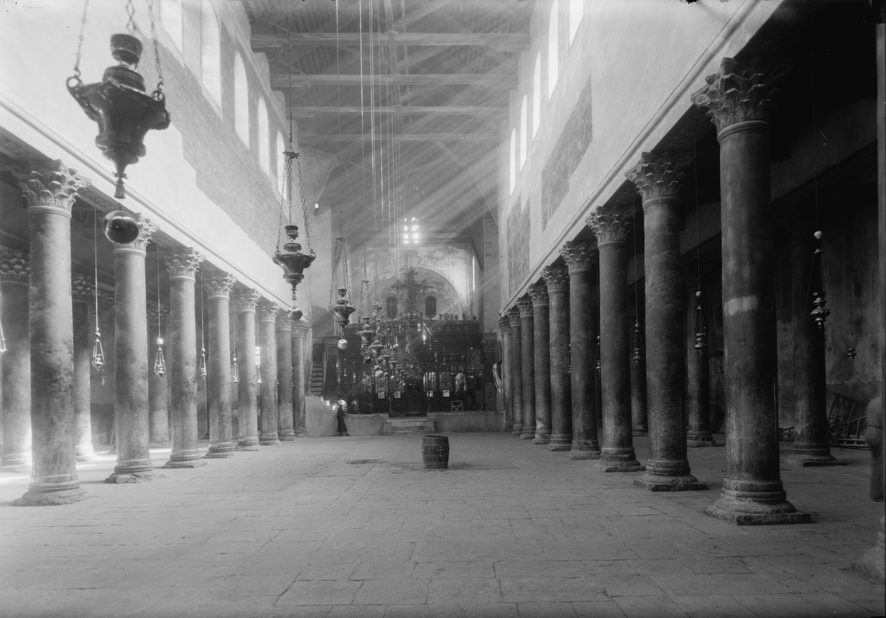 Fødselskirken, Bethlehem, 1934-9 (bw-foto) af Unbekannt Unbekannt