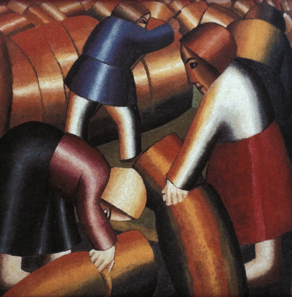 Haymaking (1928) et maleri af Malevich. af Unknown