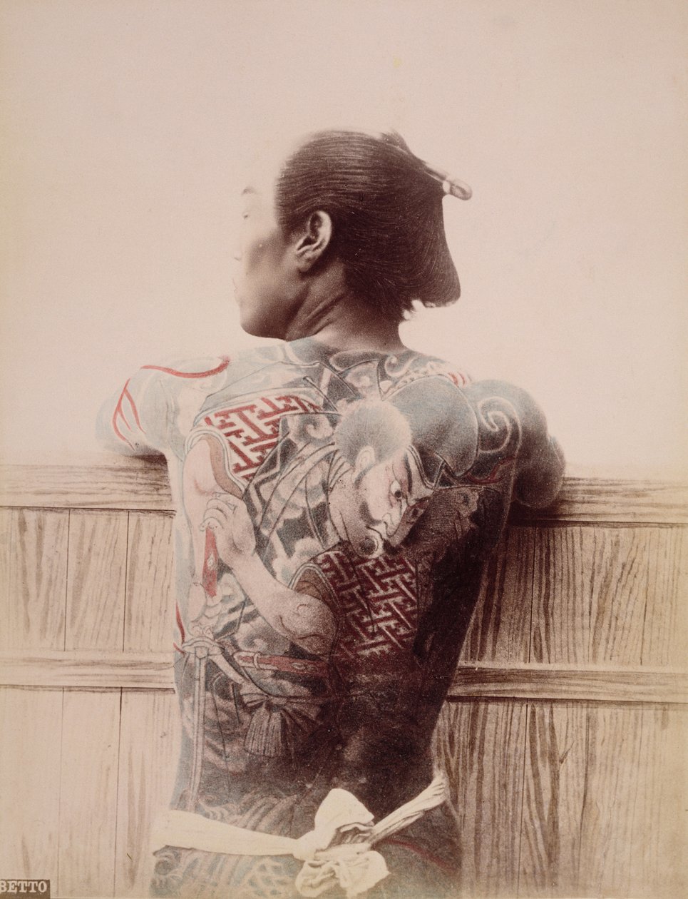 Japanske brudgomme tatoveringer, ca. 1880 af Unknown