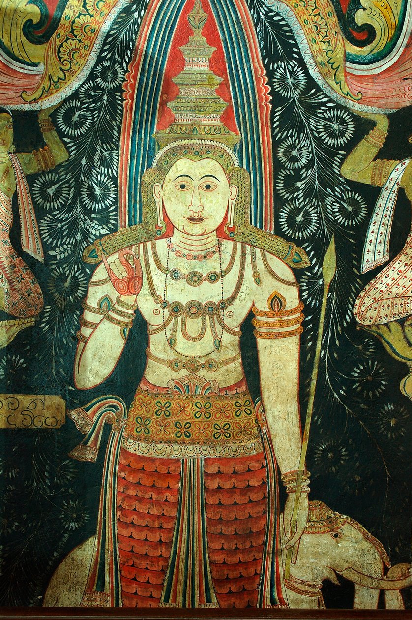 Vægmaleri på væggene i Kelaniya-templet ved Kelaniya Vihara, et af de mest hellige buddhistiske steder omkring seks miles fra hovedstaden Colombo i Sri Lanka. 7. januar 2010. af Unknown