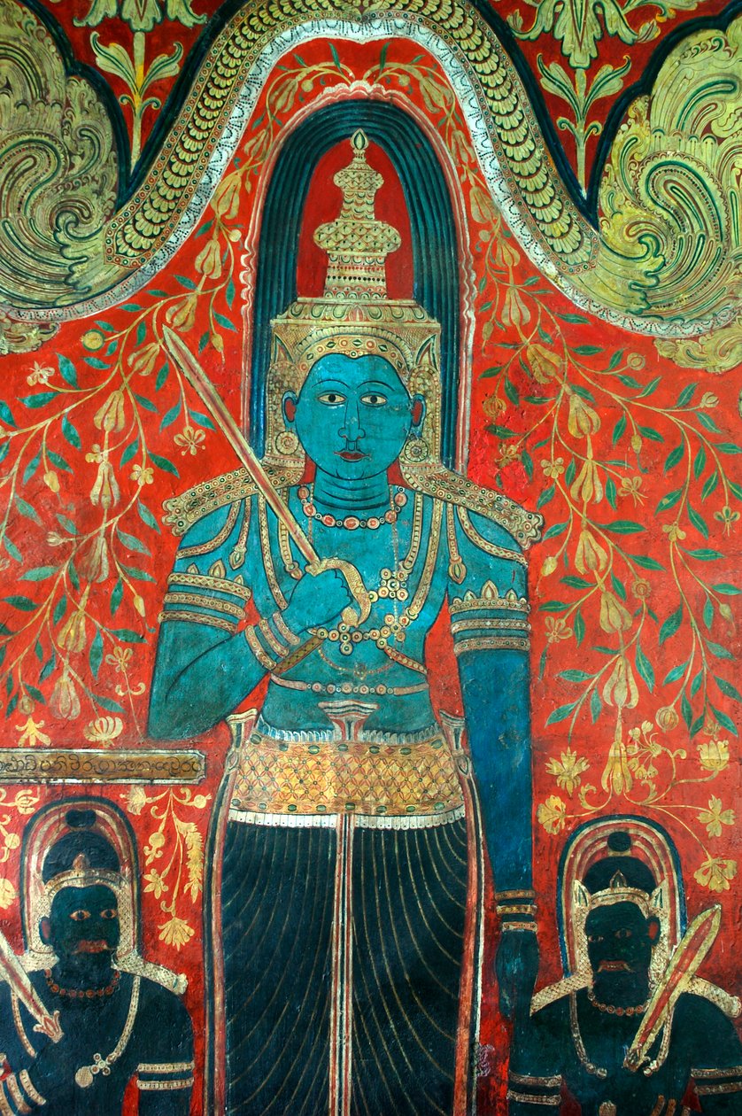 Vægmaleri på væggene i Kelaniya-templet ved Kelaniya Vihara, et af de mest hellige buddhistiske steder omkring seks miles fra hovedstaden Colombo i Sri Lanka. 7. januar 2010. af Unknown