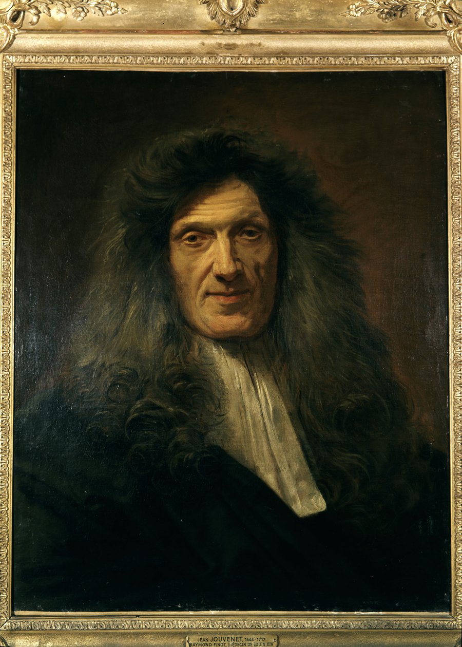 Portræt af Louis XIVs læge, Raymond Finot (1636-1709), af Jean Baptiste Jourenet omkring 1700-1704. Louvre-museet, Paris. af Unknown