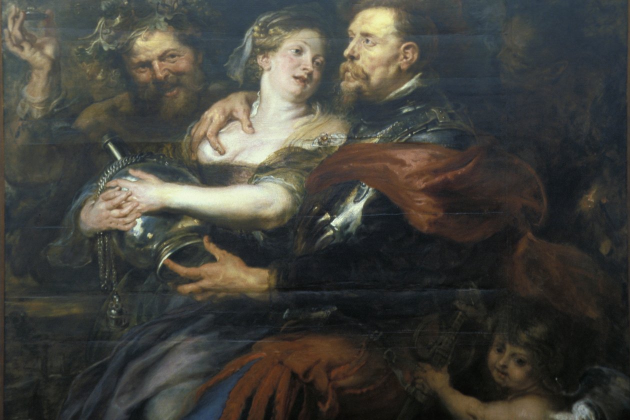 Venus og Mars maleri, Pierre Paul (Pierre-Paul) Rubens (eller Peter Paul eller Petrus Paulus) (1577-1640) kunstværk, Palazzo Bianco, Genova, Ligury, Italien af Unknown
