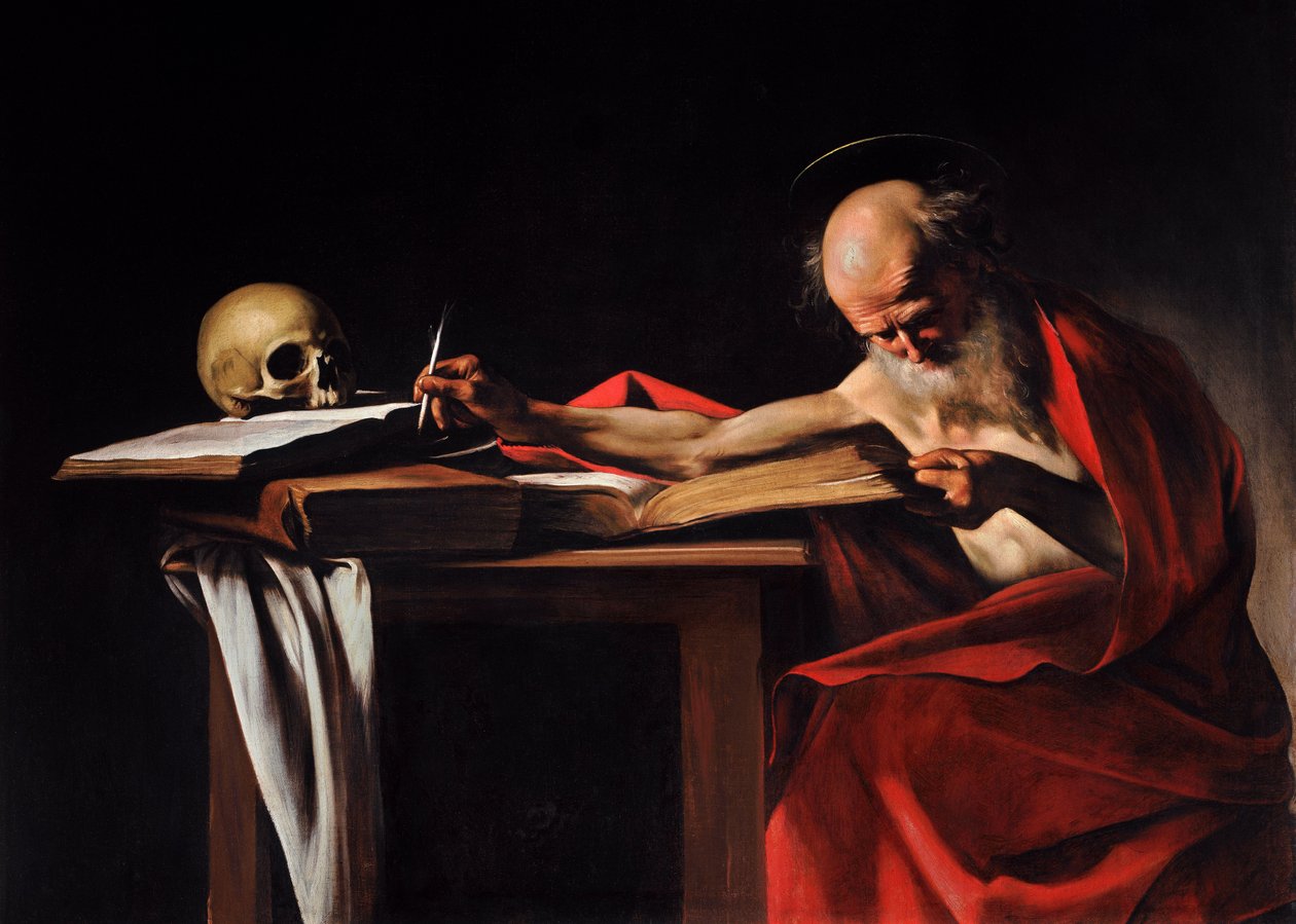 Jerome skriver af Michelangelo Merisi Caravaggio