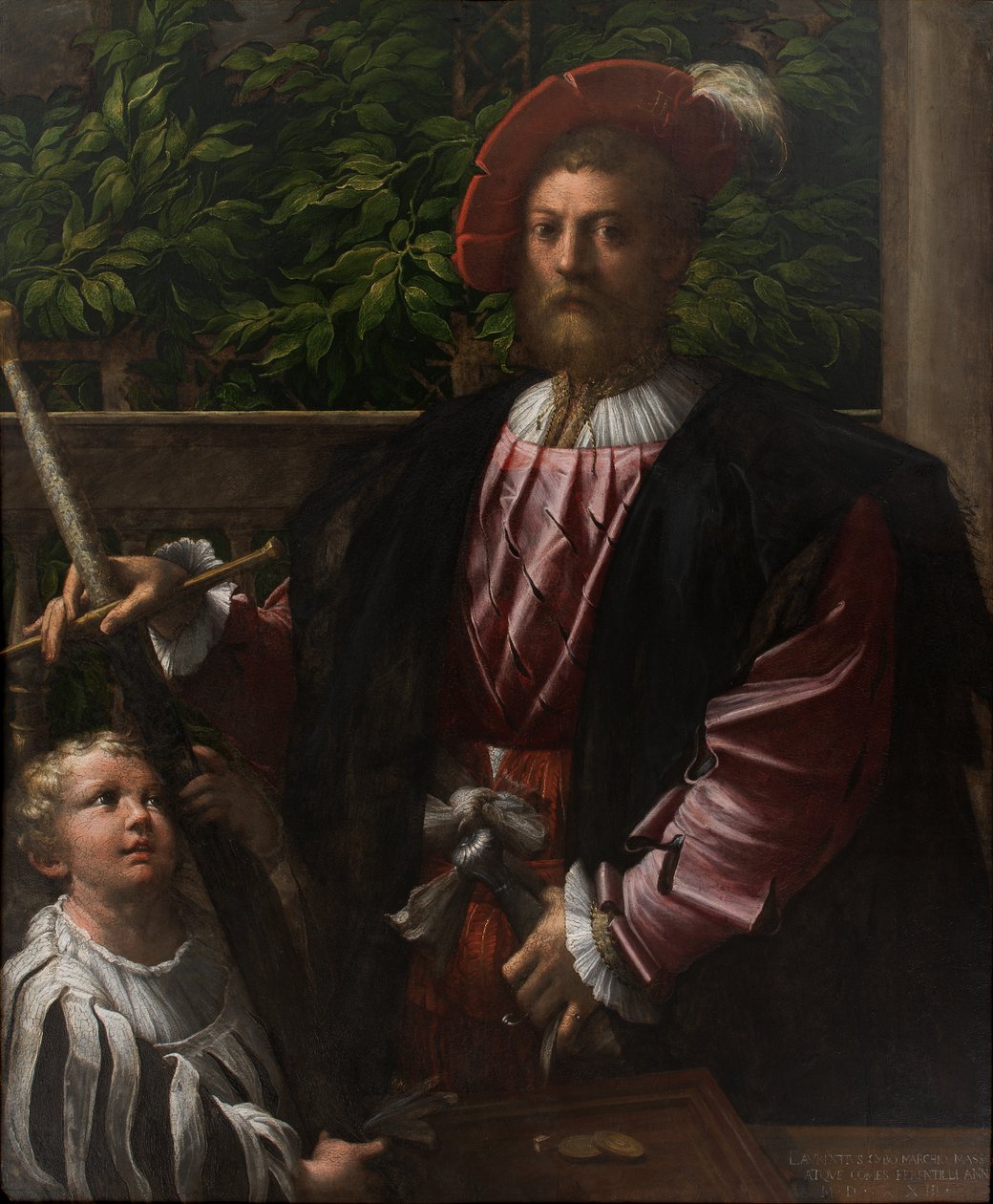 Portræt af Lorenzo Cybo af Parmigianino