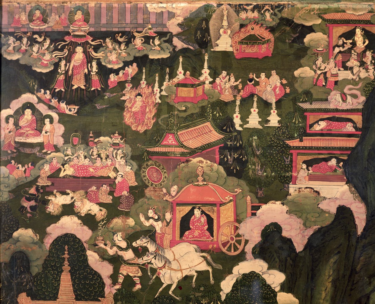 Parinirvana and the Death of Buddha, fra 