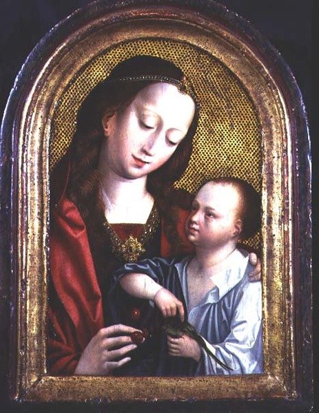 Madonna og barn af (studio) Master of the Magdalene Altarpiece