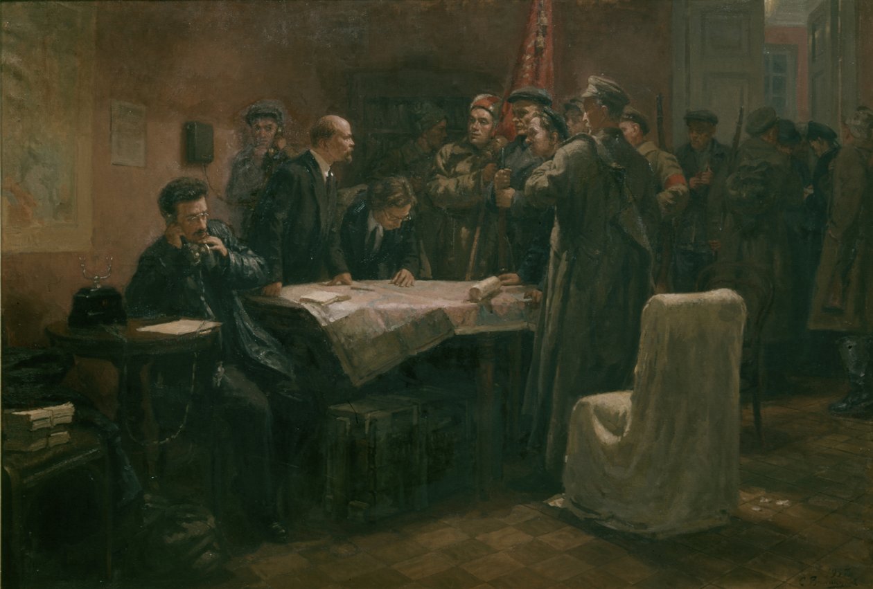 Før angrebet af S, P, Viktorov, 25. oktober 1917. af Unknown