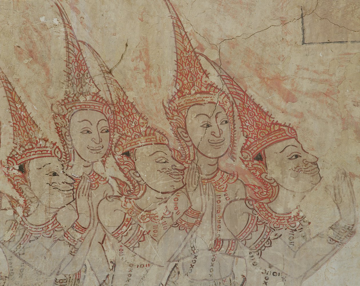 Fresco-detalje, Wat Compuwek, Nonthaburi af Unknown