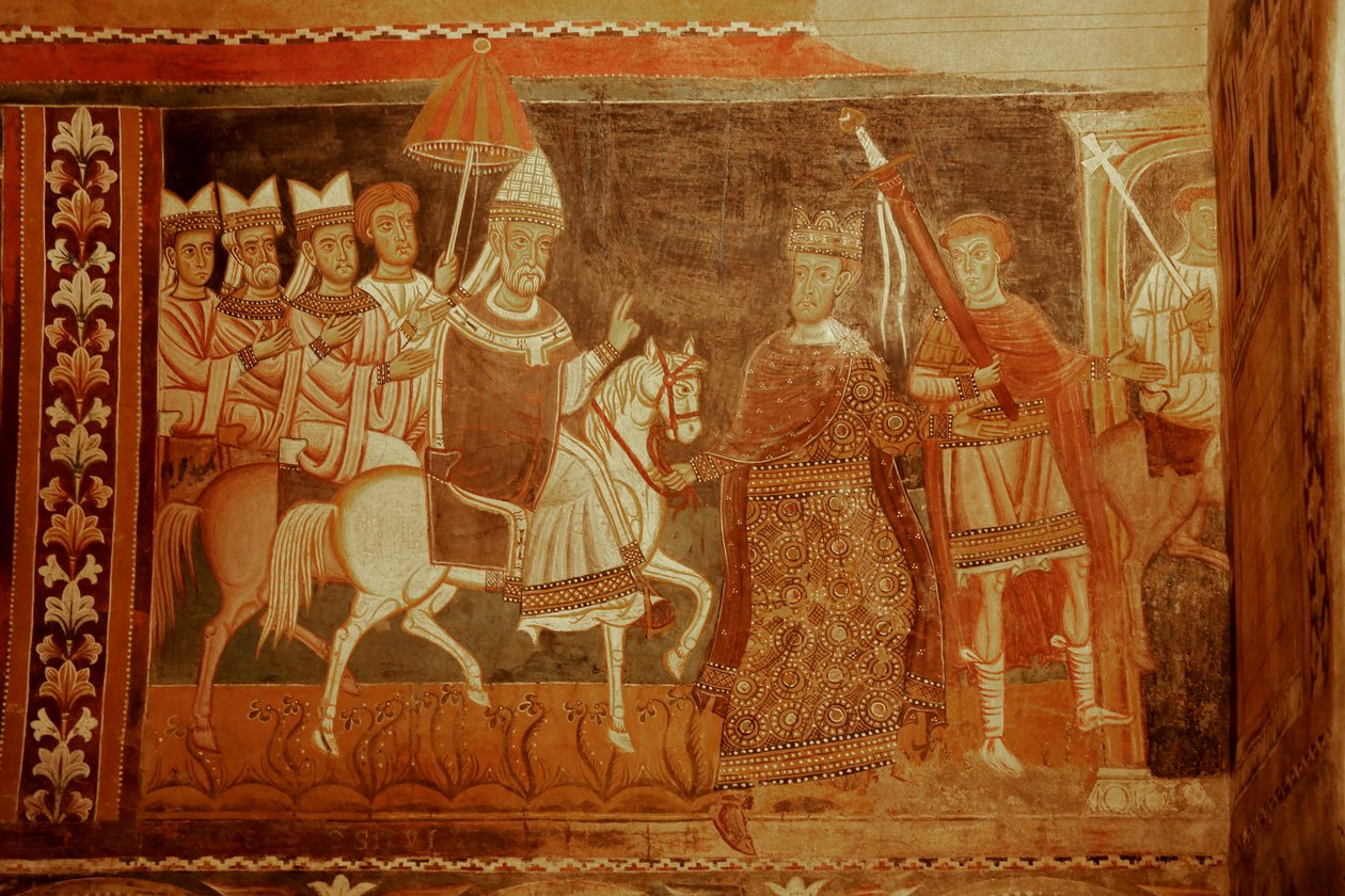 Pave Sylester vender tilbage: Scene fra kejser Konstantins og St Sylvesters liv af Unknown