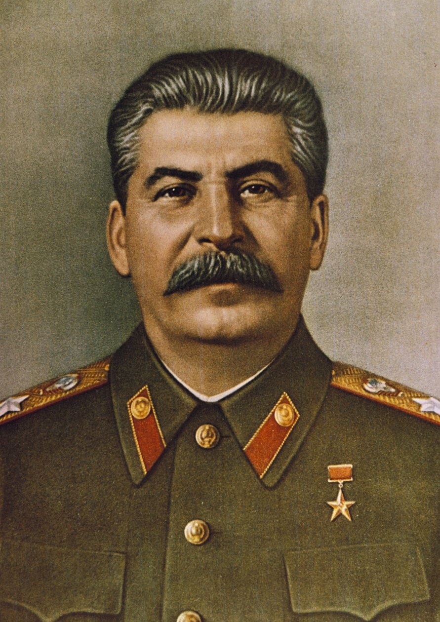 Portræt af Joseph Stalin. af Unknown