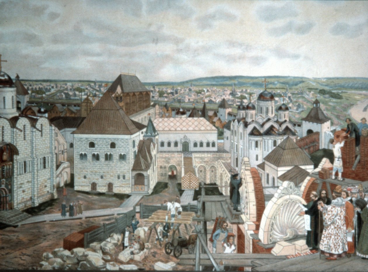 Russisk kunst - Maleri af Moskva i oldtiden af V, M, Vasnetsov (1800-tallet). af Unknown