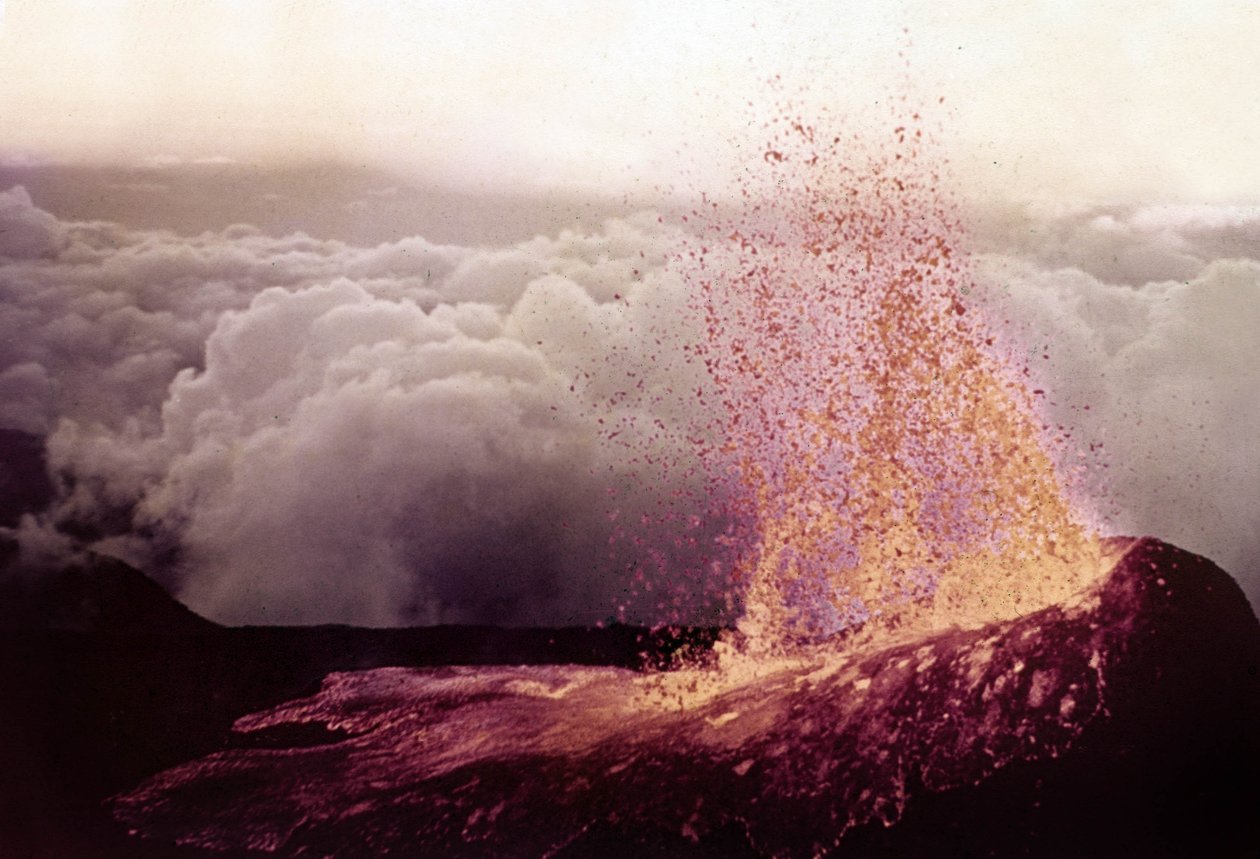 Vulkanudbrud, Piton de la Fournaise af Unknown