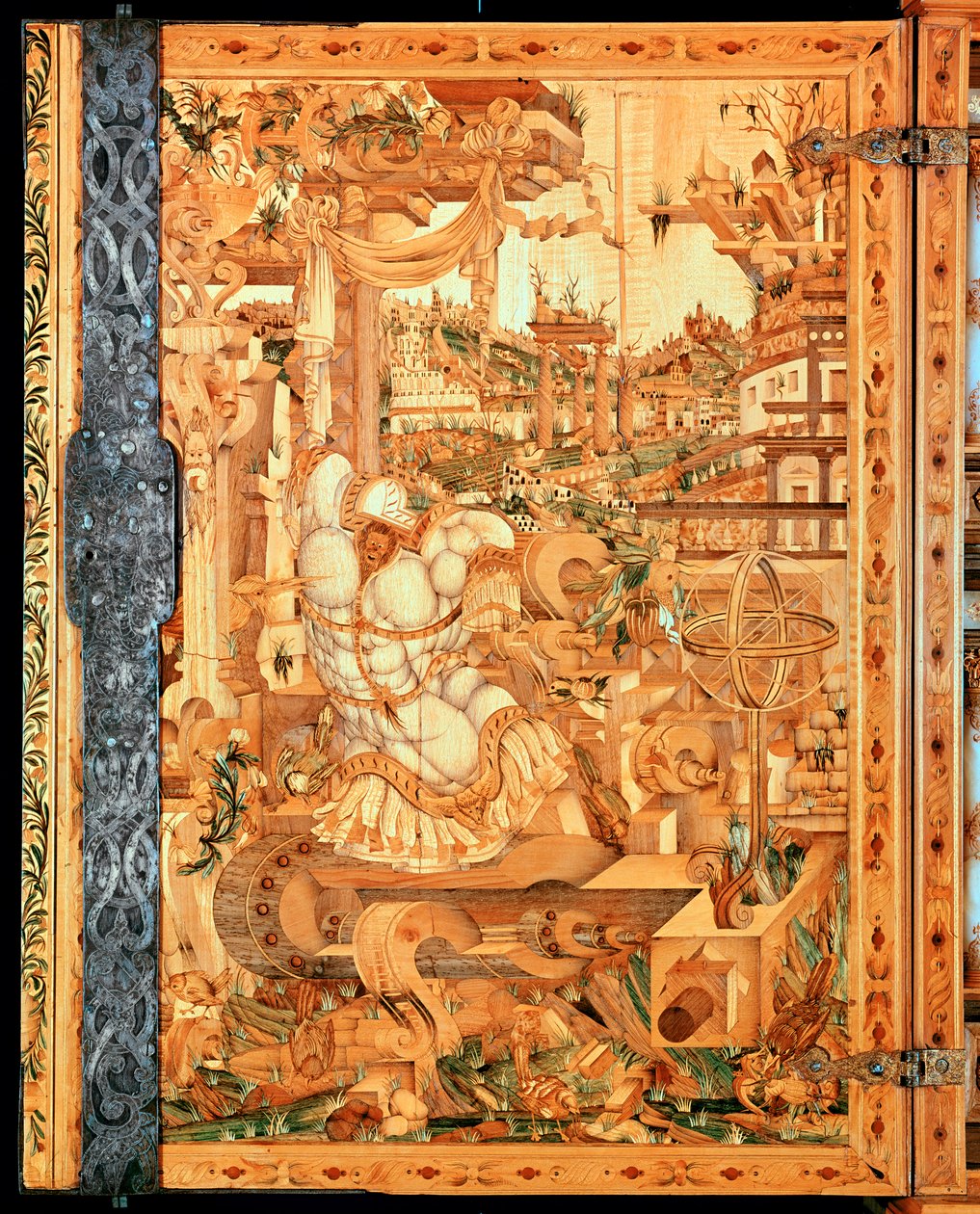 Wrangelschrank kabinet, 1566 (træ) af Unknown