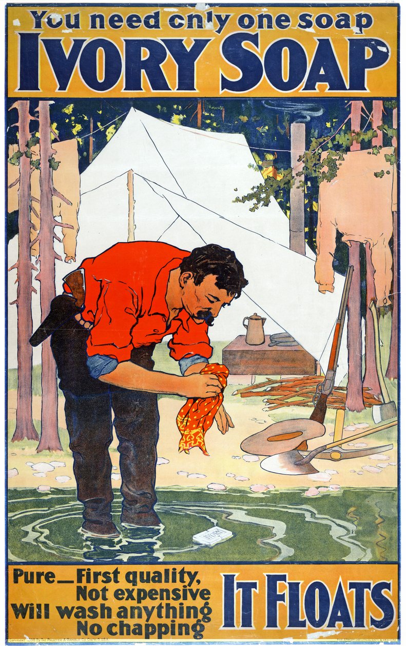 Annonce for elfenbenssæbe, ca. 1898 af American School