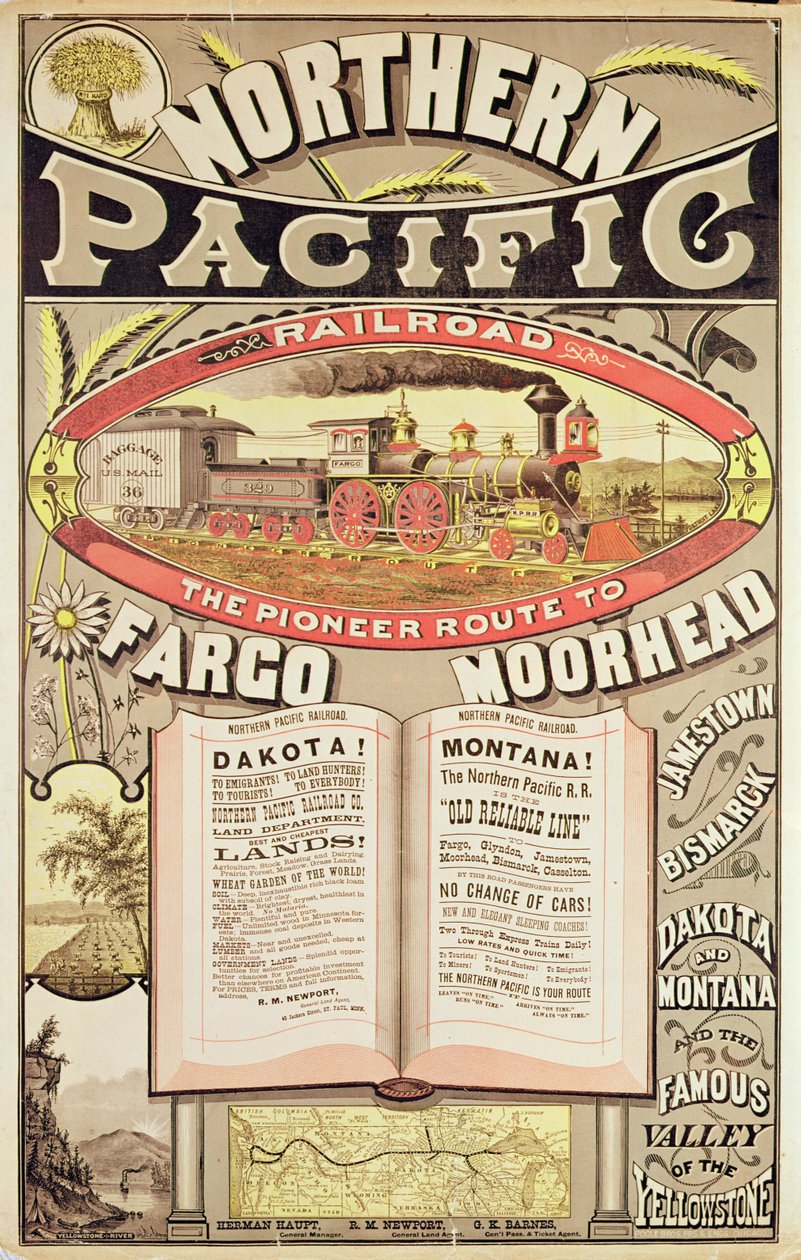 Annonce for Northern Pacific Railroad af American School