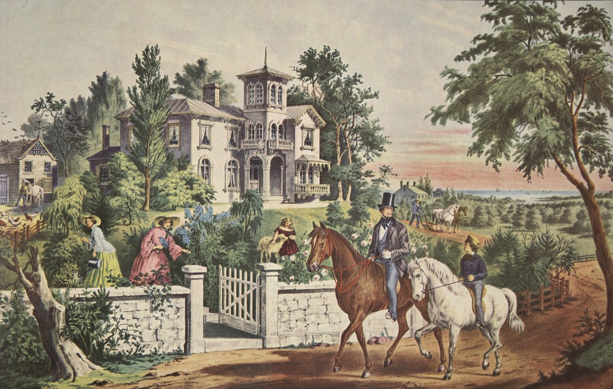 American Country Life - maj morgen, udg. 1855, Currier & Ives af American School