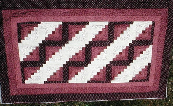 Fields and furrows quilt, 1884 (bomuld) af American School