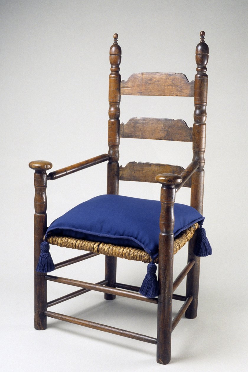 Great Chair, 1670-1700 (blød ahorn og hvid eg) af American School