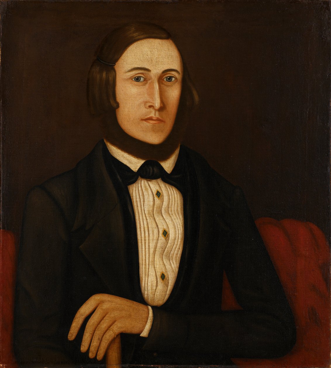 Portræt af en mand, ca. 1850 af American School