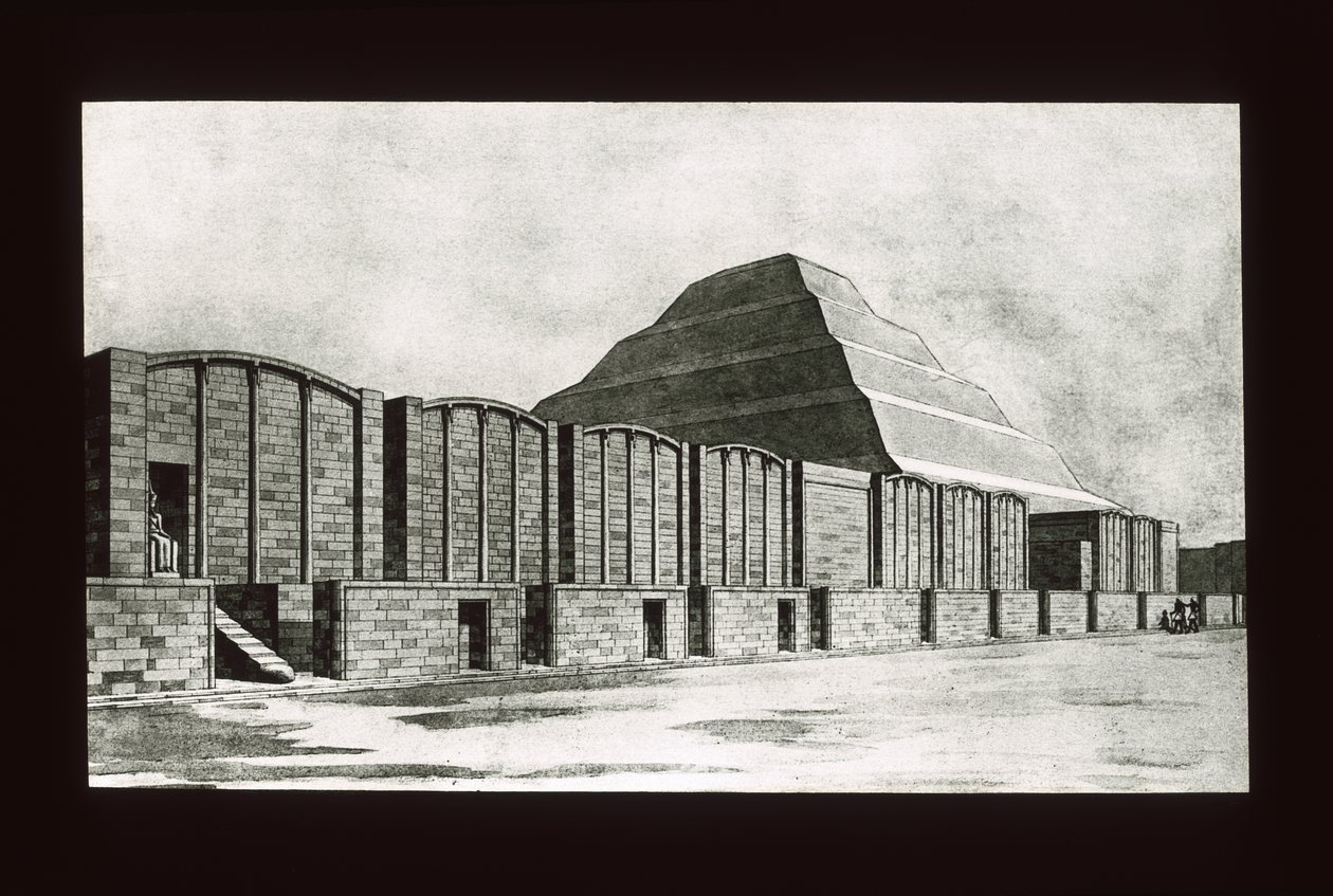 Trinpyramide og kapeller, Sakkara, 3. dynasti af American School
