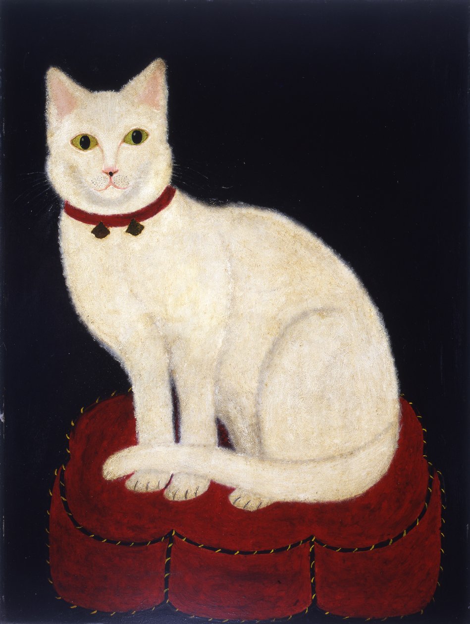 Tinkle, a Cat, 1883 (olie på akademiets bord) af American School