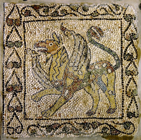 A Griffin, 1213 (mosaik) af Byzantine