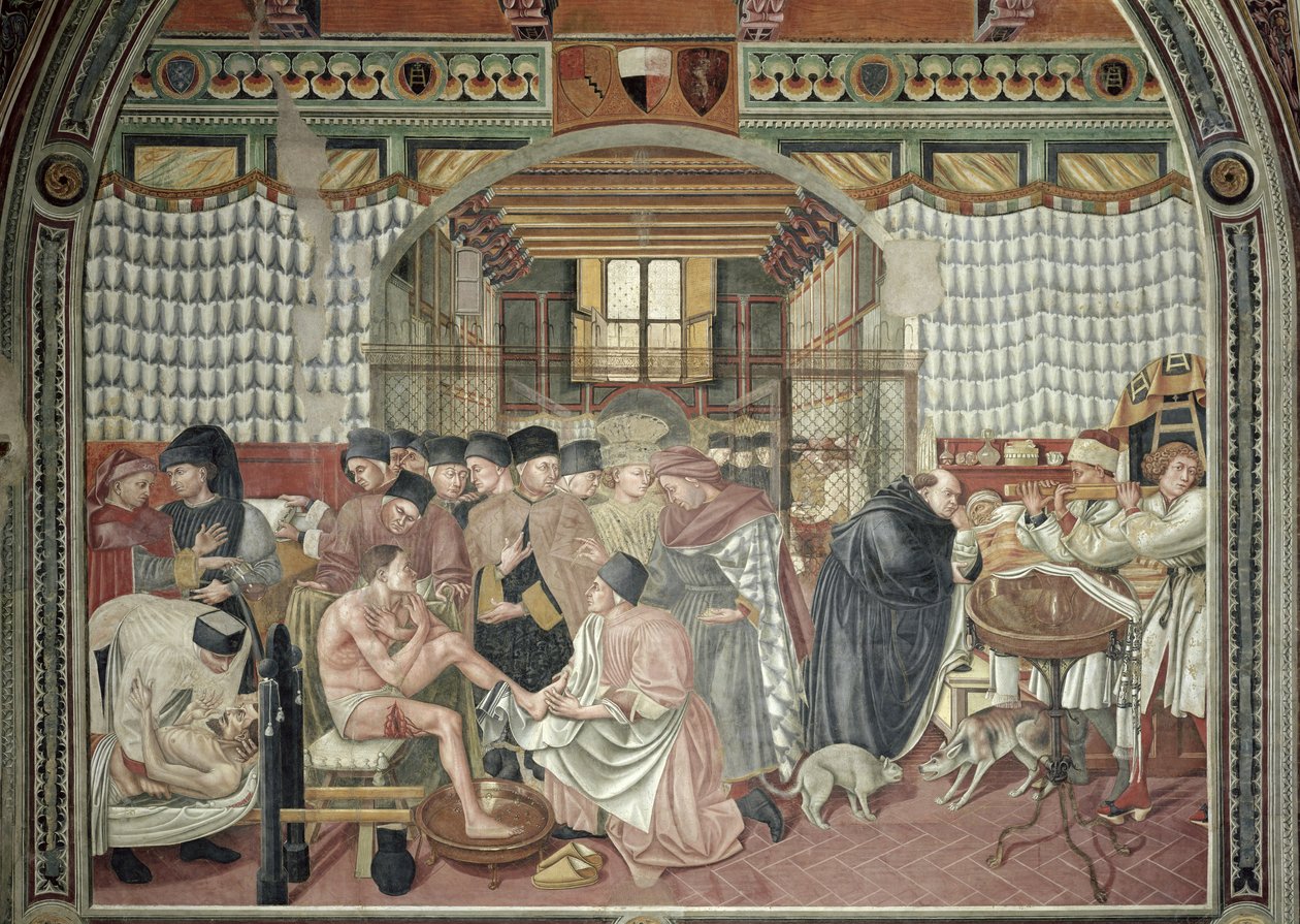 Omsorg for de syge, 1440-41 af Domenico di Bartolo