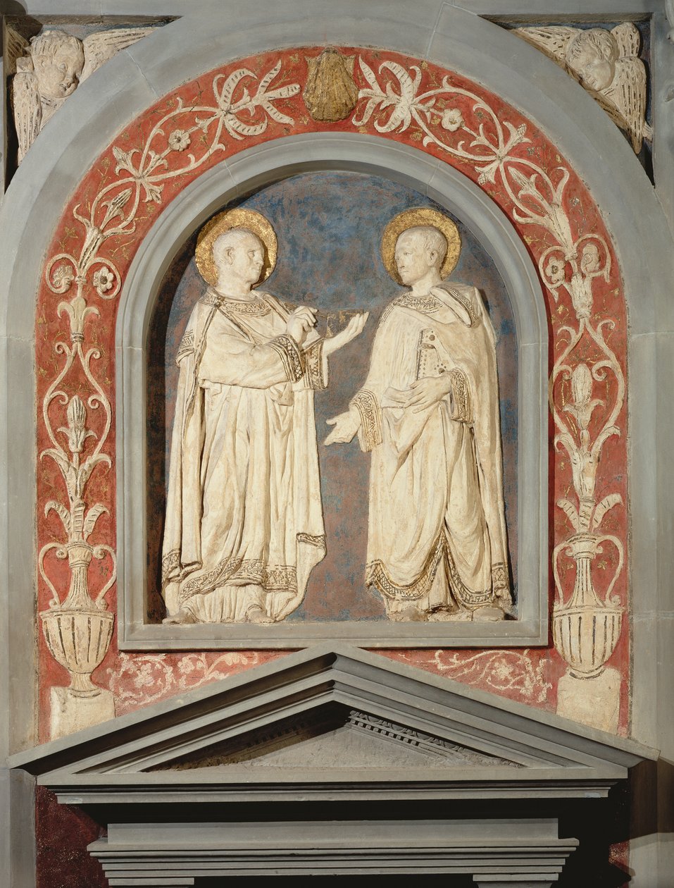 SS. Cosmo og Damian, ca. 1440 (terracotta) af Donatello
