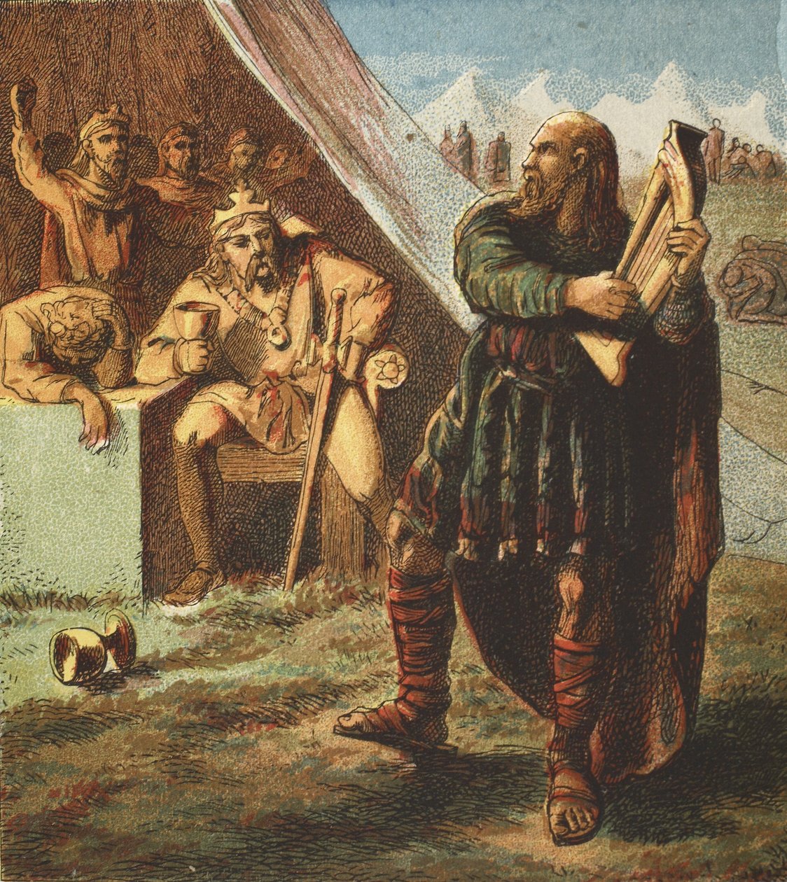 Alfred i den danske lejr, pub. 1890 af English School
