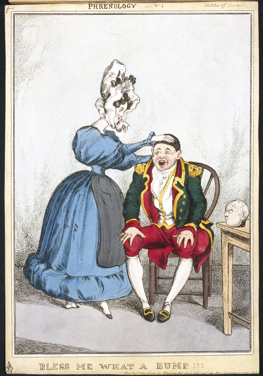Bless Me What a Bump, ca. 1820-30 (håndfarvet gravering) af English School