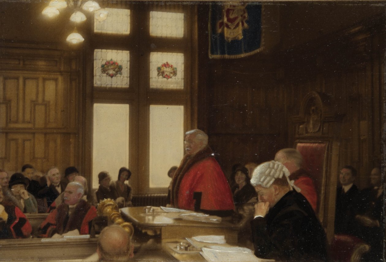 Rådmand Norton Courlander i rådhuset, Richmond af English School