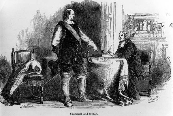 Cromwell og Milton af English School