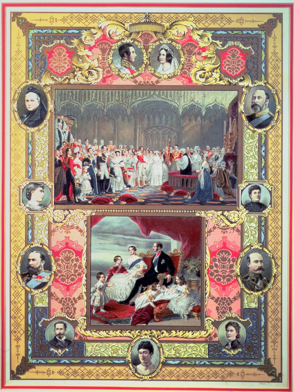 Dronning Victoria (1819-1901): hendes bryllup og hendes børn af English School