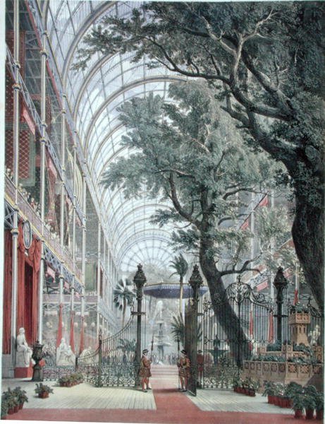 Waiting for the Queen, fra Dickinsons Comprehensive Pictures of the Great Exhibition of 1851, udgivet 1854 (se 194669) af English School