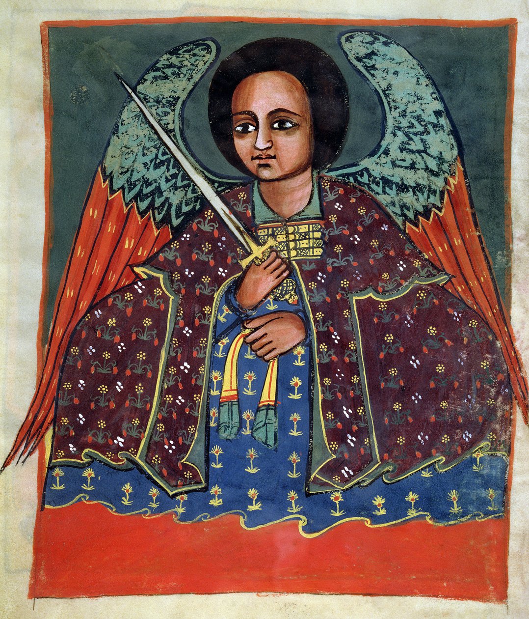 W.953 fol.4v Ærkeenglen Michael af Ethiopian School