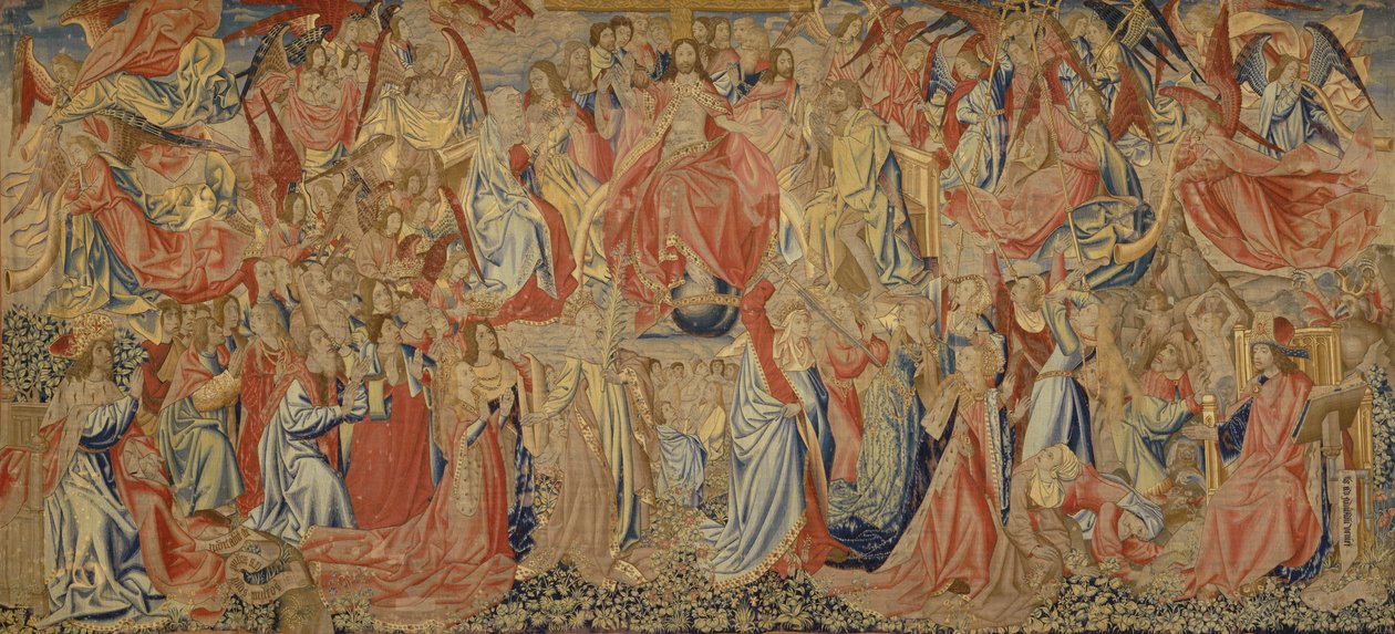 The Last Judgement, ca. 1500 (uld og silke) af Flemish School