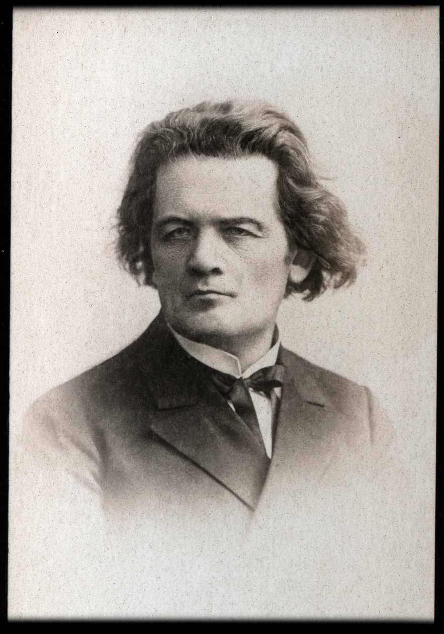 Portræt af Anton Rubinstein (1829-1894), russisk pianist, komponist og dirigent. af French Photographer