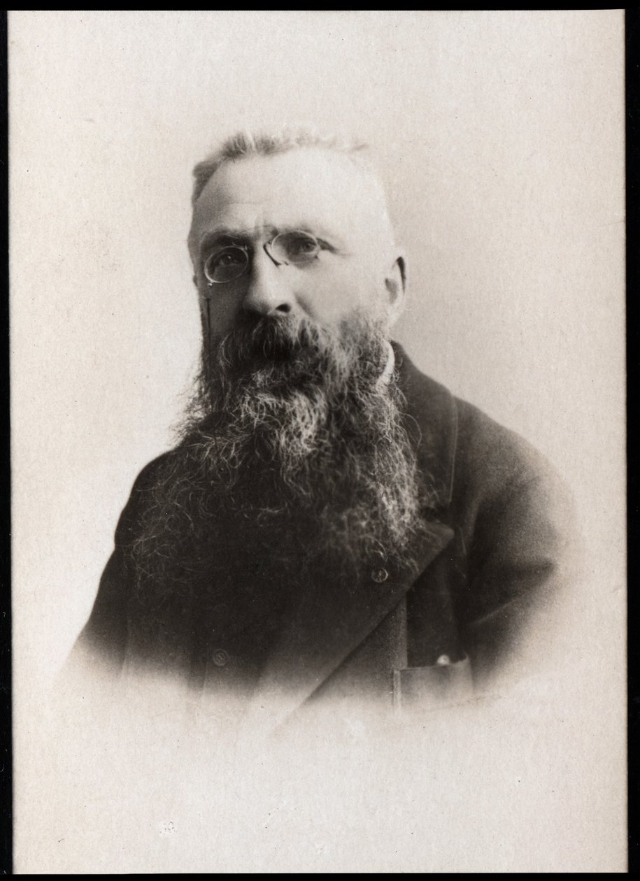 Portræt af Auguste Rodin (1840-1917), fransk billedhugger. af French Photographer