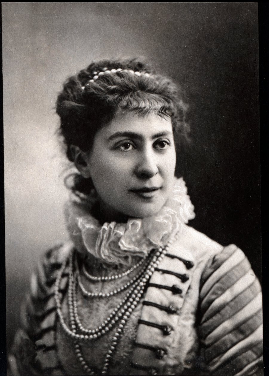 Portræt af Blanche Baretta (Barreta) Worms (f. 1855), fransk skuespillerinde. af French Photographer