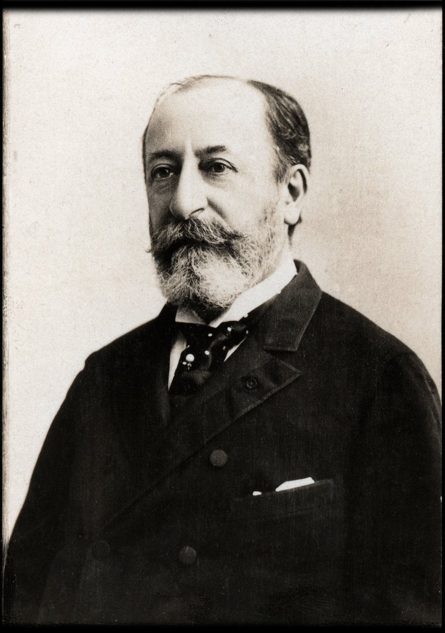 Portræt af Camille Saint Saens (1835-1921), fransk komponist, organist, dirigent og pianist. af French Photographer