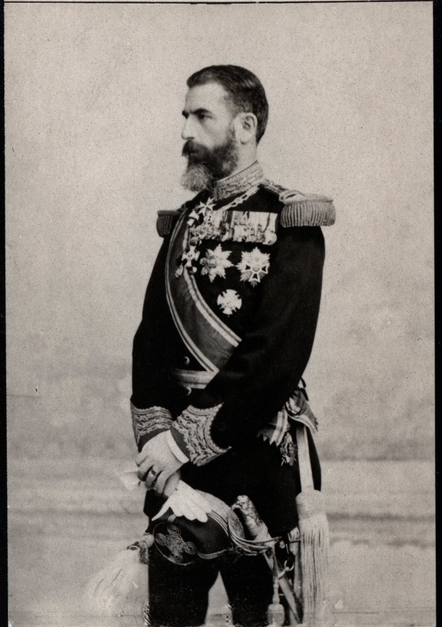 Portræt af Carol I af Rumænien (1839-1914), konge af Rumænien. af French Photographer
