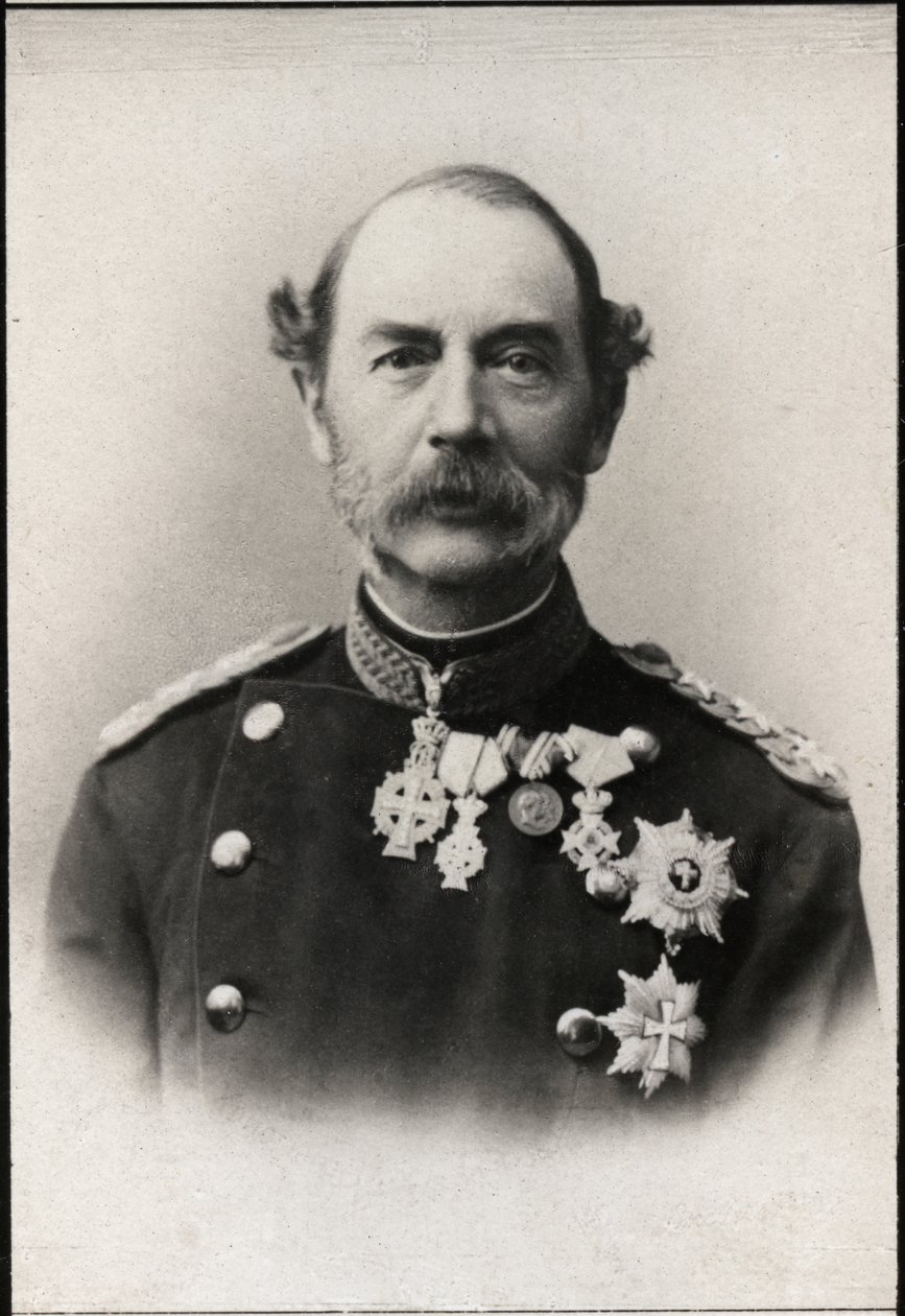 Portræt af Christian IX af Danmark (1818-1906), konge af Danmark. af French Photographer