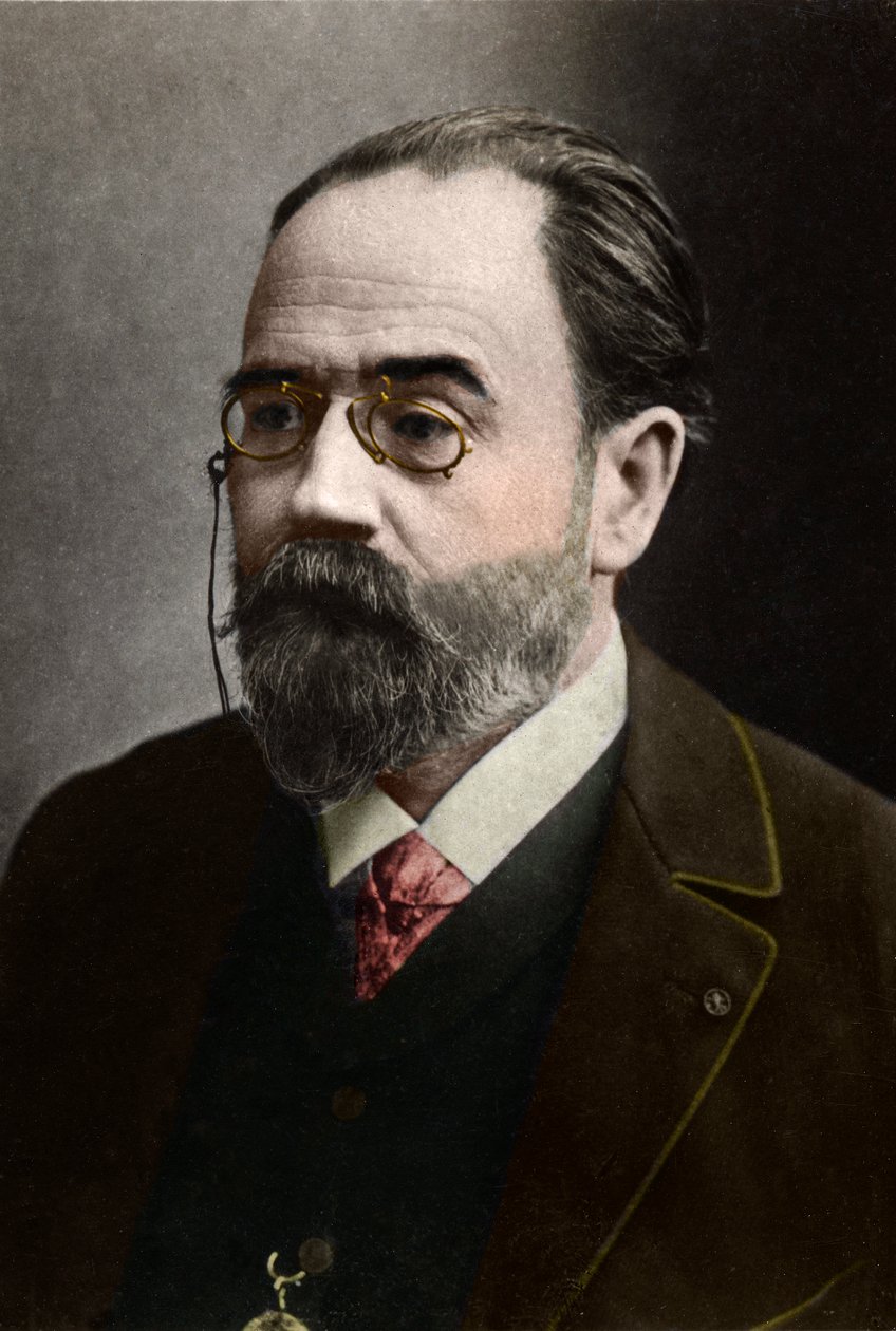 Portræt af Emile Zola (1840-1902) fransk forfatter. af French Photographer