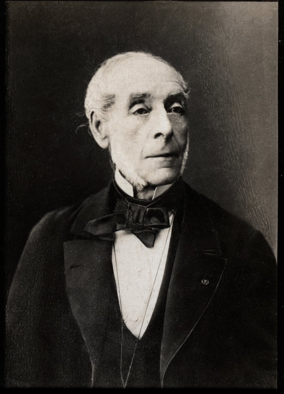 Portræt af Ernest Legouve (1807-1903), fransk dramatiker. af French Photographer