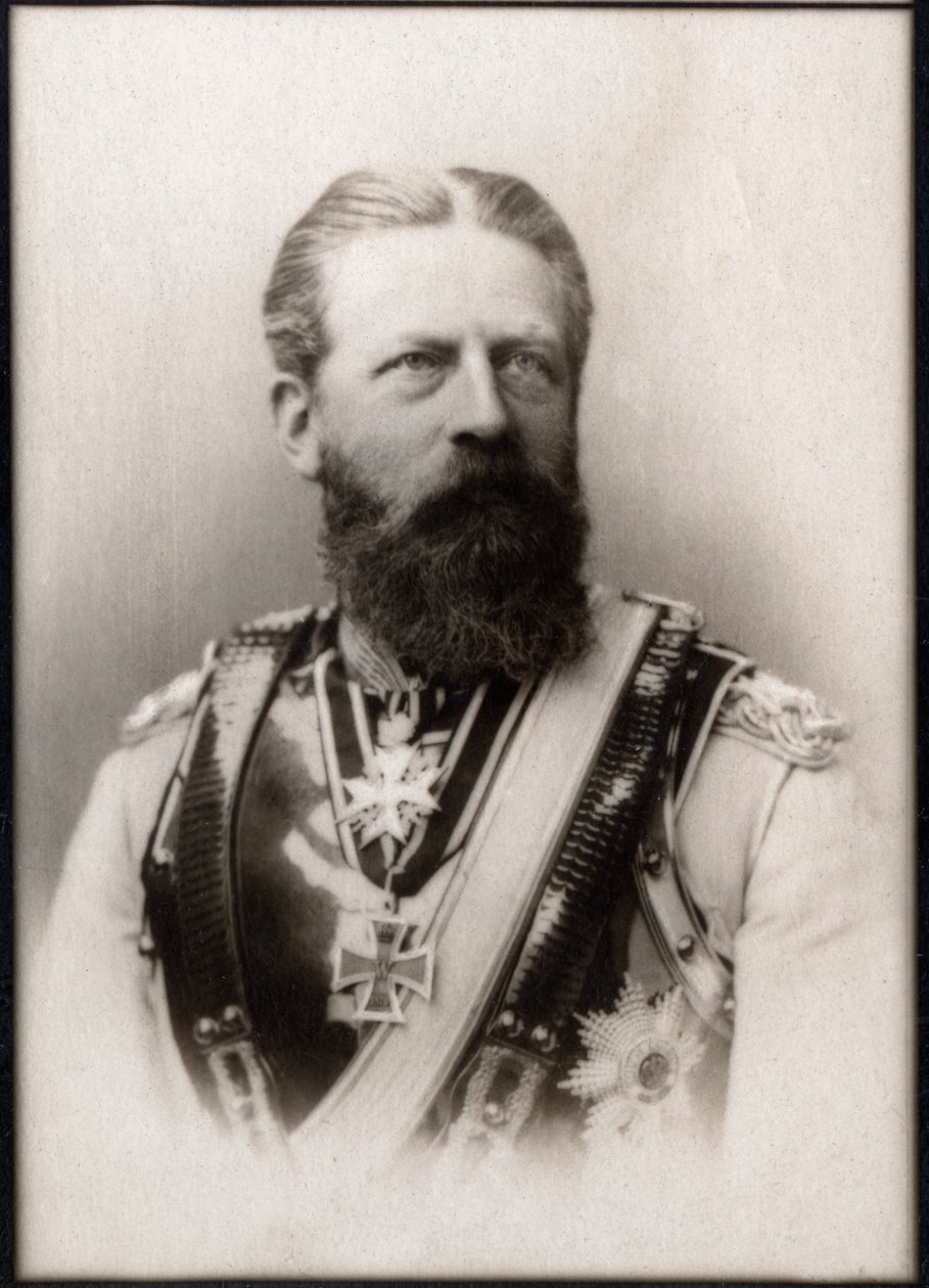 Portræt af Frederik III (Friedrich von Hohenzollern) (1831-1888), tysk kejser. af French Photographer