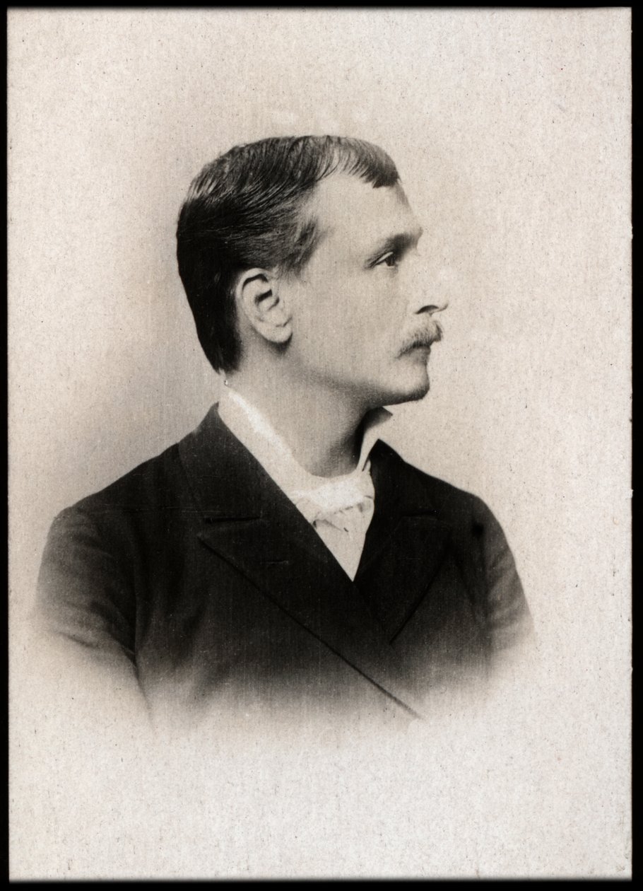 Portræt af Georges Courteline (1858-1929), fransk dramatiker og romanforfatter. af French Photographer