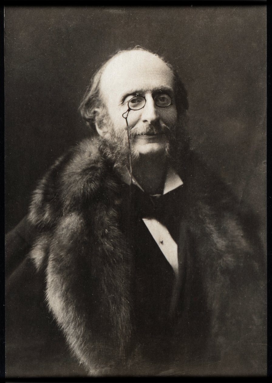 Portræt af Jacques Offenbach (1819-1880), fransk komponist og cellist. af French Photographer
