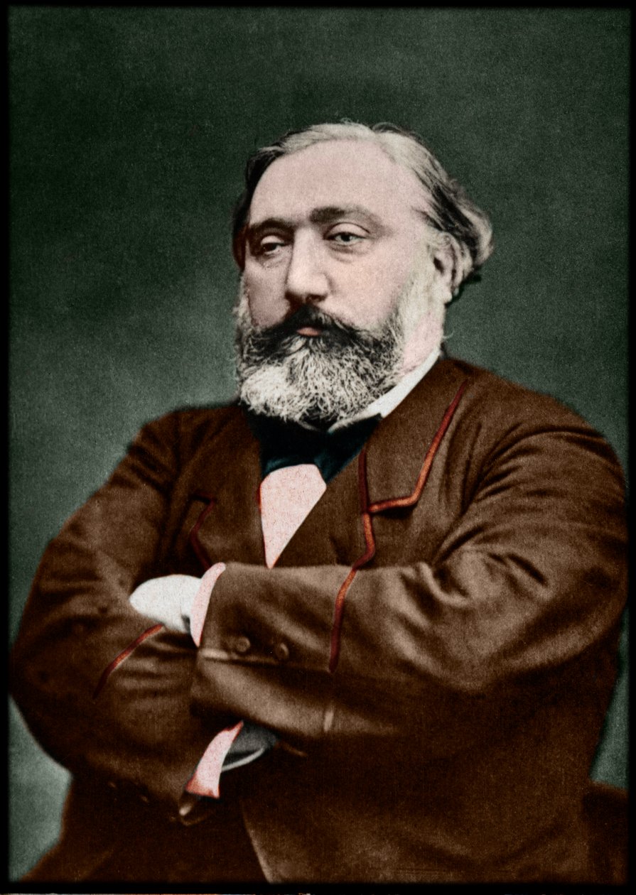 Portræt af Leon Gambetta (1838-1882), fransk statsmand. af French Photographer